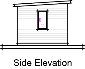 Side Elevation Profile of a Garden Room