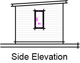 Side Elevation Profile of a Garden Room in Ireland